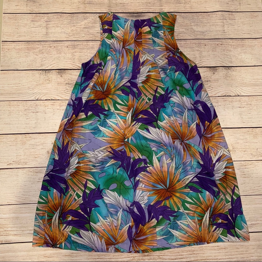 Roberta Freymann Tropical Floral Dress w/ Pockets! - Picture 2 of 6